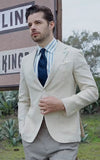 BEIGE MIX & MATCH LINEN 2 PIECE SUIT