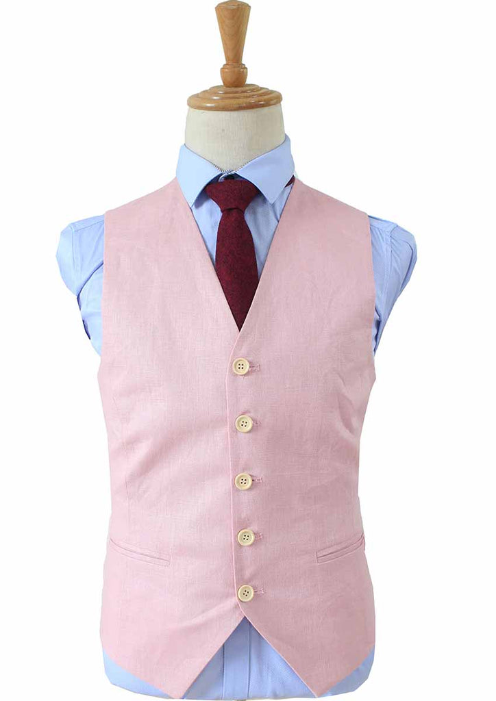 PINK LINEN 3 PIECE SUIT
