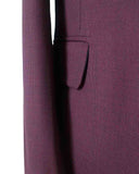 WINE RED BIRDSEYE WORSTED 3 PIECE SUIT