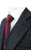 BDtailormade BLACK OVERCHECK PLAID TWEED 3 PIECE SUIT - BDtailormade TWEED SUITStweedmaker hockerty menstweedsuit