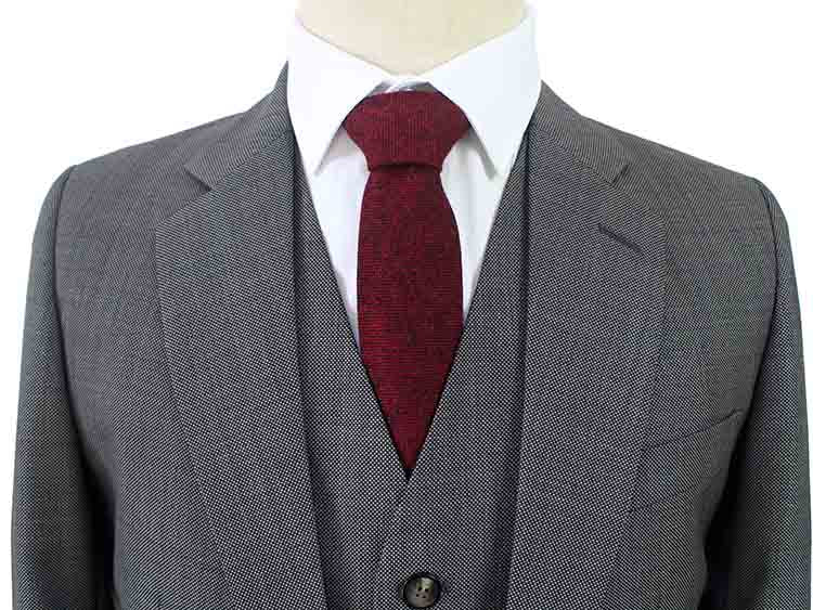 BDtailormade GREY BIRDSEYE WORSTED 3 PIECE SUIT - BDtailormade Worsted Suittweedmaker hockerty menstweedsuit