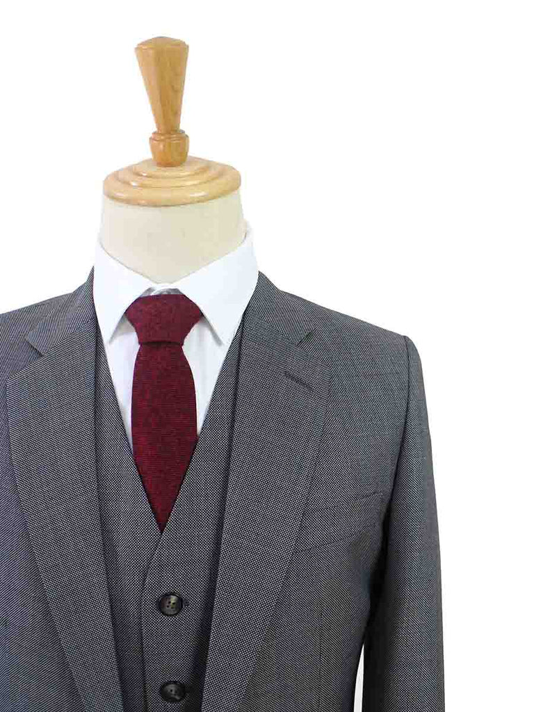 BDtailormade GREY BIRDSEYE WORSTED 3 PIECE SUIT - BDtailormade Worsted Suittweedmaker hockerty menstweedsuit