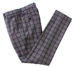 BDtailormade GREY RED WINDOWPANE PLAID TWEED 3 PIECE SUIT - BDtailormade TWEED SUITStweedmaker hockerty menstweedsuit