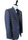 BDtailormade GREY OVERCHECK TWILL TWEED 3 PIECE SUIT - BDtailormade TWEED SUITStweedmaker hockerty menstweedsuit