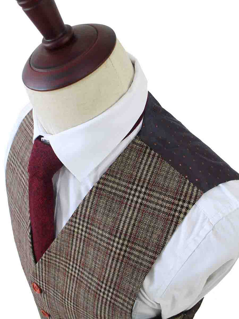 BDtailormade RETRO BROWN PLAID TWEED 3 PIECE SUIT - BDtailormade TWEED SUITStweedmaker hockerty menstweedsuit