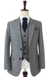 BDtailormade RETRO GREY PLAID TWEED 3 PIECE SUIT - BDtailormade TWEED SUITStweedmaker hockerty menstweedsuit