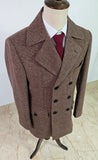 DOUBLE BREASTED WIDE LAPEL OVERCOAT