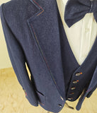 DARK BLUE DENIM 3 PIECE SUIT