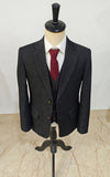 BLACK DENIM 3 PIECE SUIT