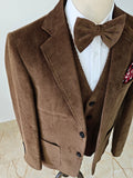 BROWN CORDUROY 3 PIECE SUIT