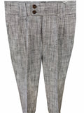 LIGHT GRAY HERRINGBONE COTTON LINEN 3 PIECE SUIT