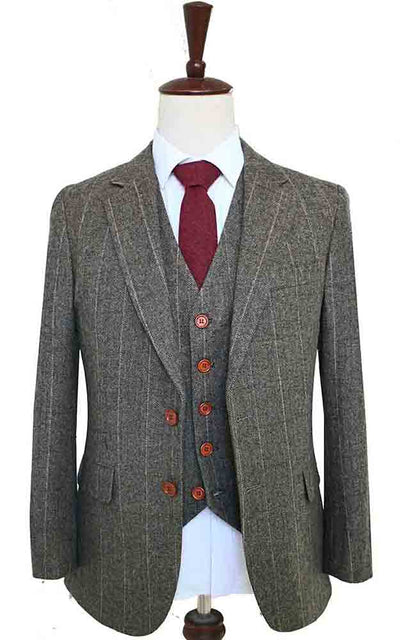 BDtailormade COUNTRY ESTATE GREEN HERRINGBONE TWEED 2 PIECE SUIT - BDtailormade TWEED SUITStweedmaker hockerty menstweedsuit