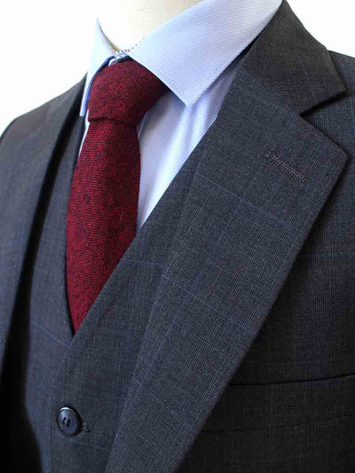 BDtailormade CHARCOAL PRINCE OF WALES CHECK SUIT - BDtailormade Worsted Suittweedmaker hockerty menstweedsuit