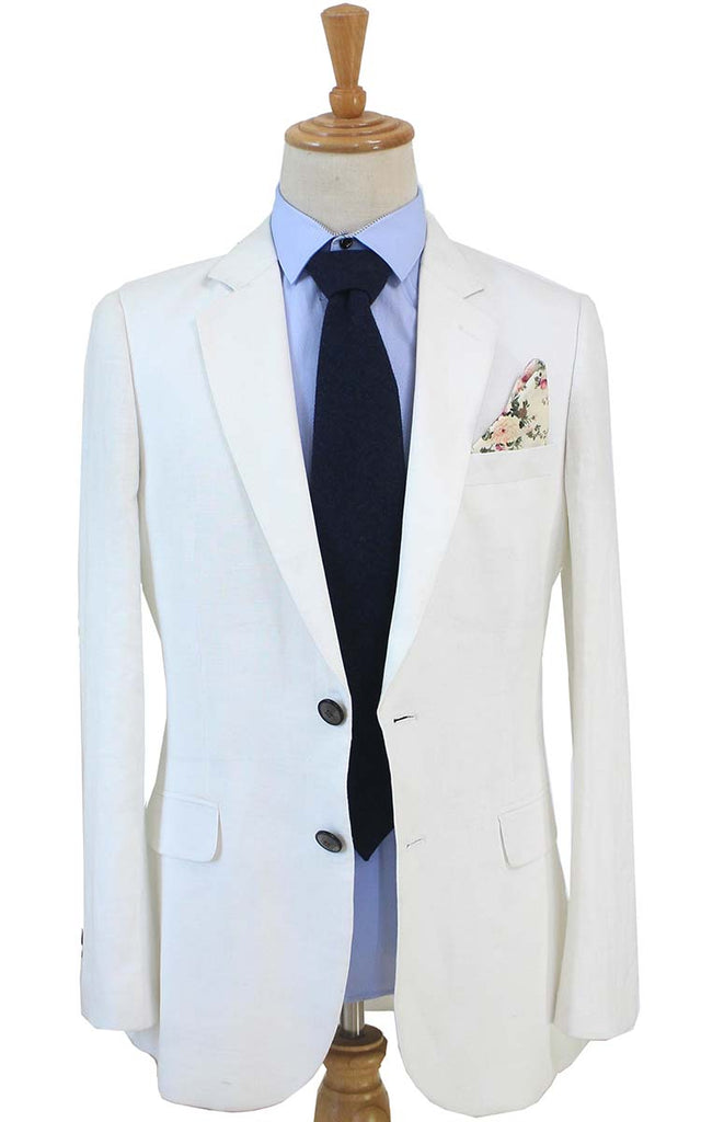 Extra Slim Light Blue Linen-cotton Blend Suit Jacket